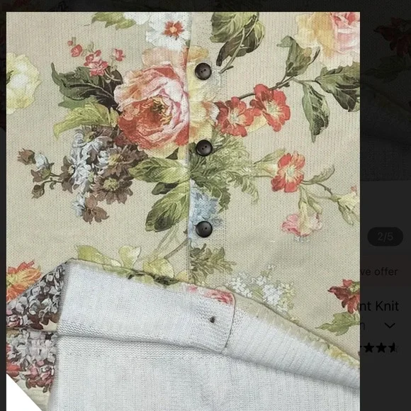 Southern Elegance Floral Cardigan Sweater - Picture 9 of 14